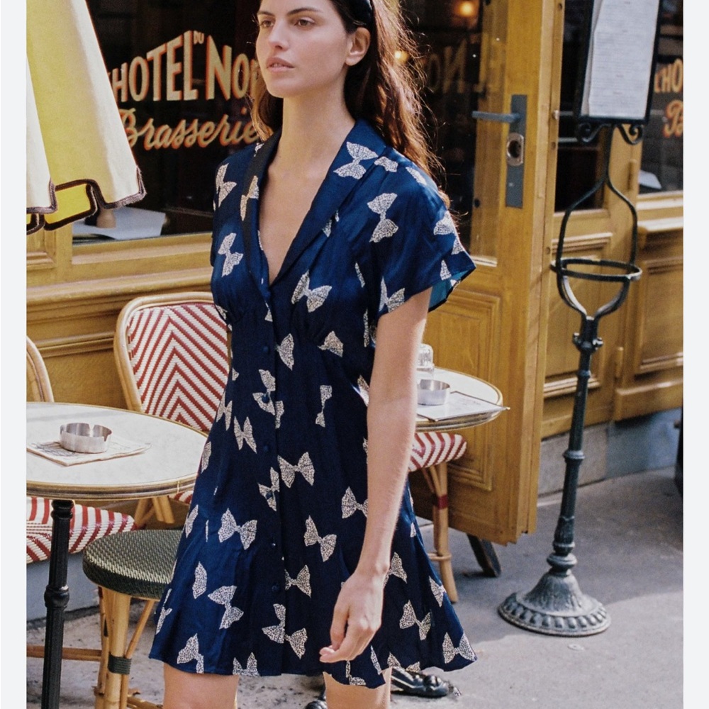 CIAO LUCIA navy dress NWT MED